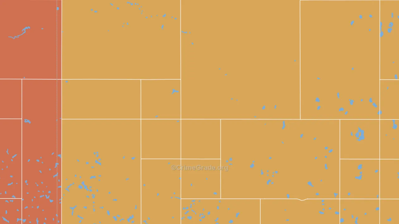 58363, ND Map of Vehicle Theft Rates