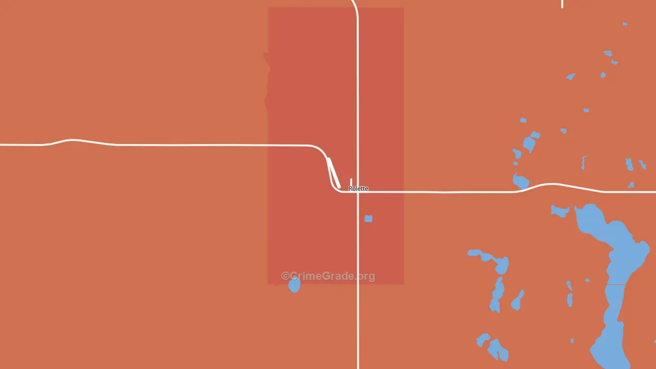 58366, ND Map of Vehicle Theft Rates