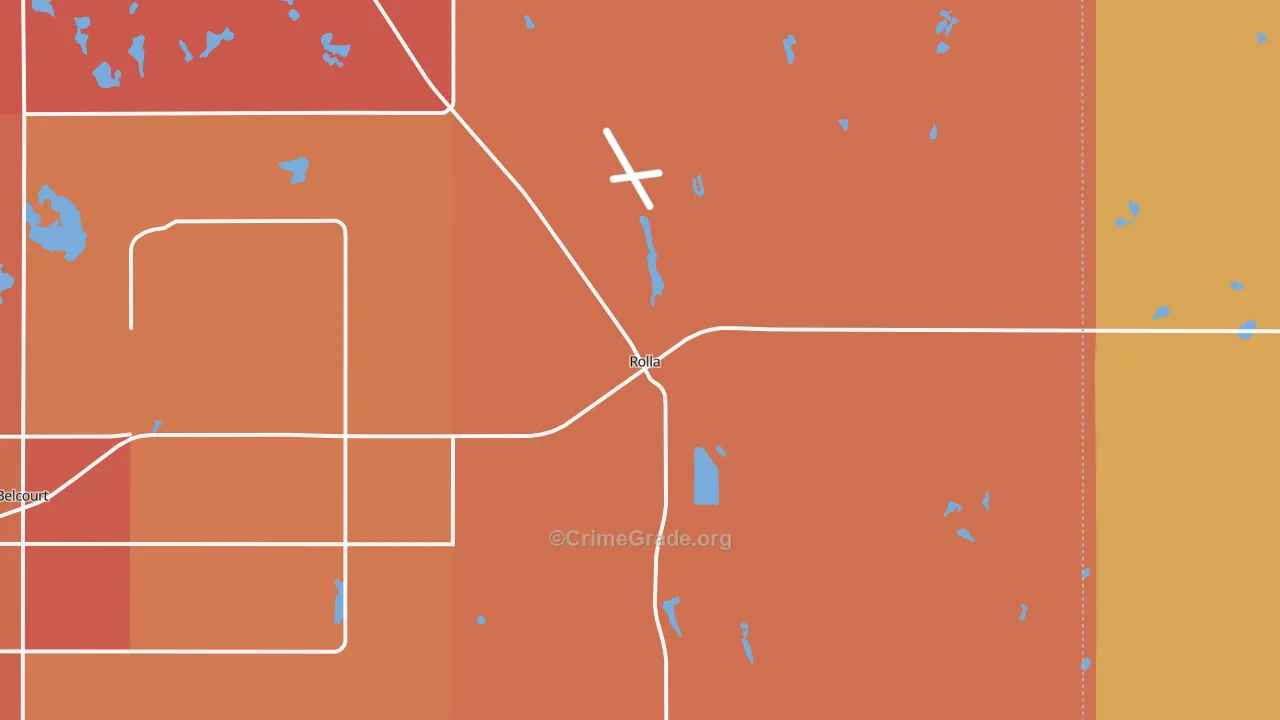 58367, ND Map of Vehicle Theft Rates
