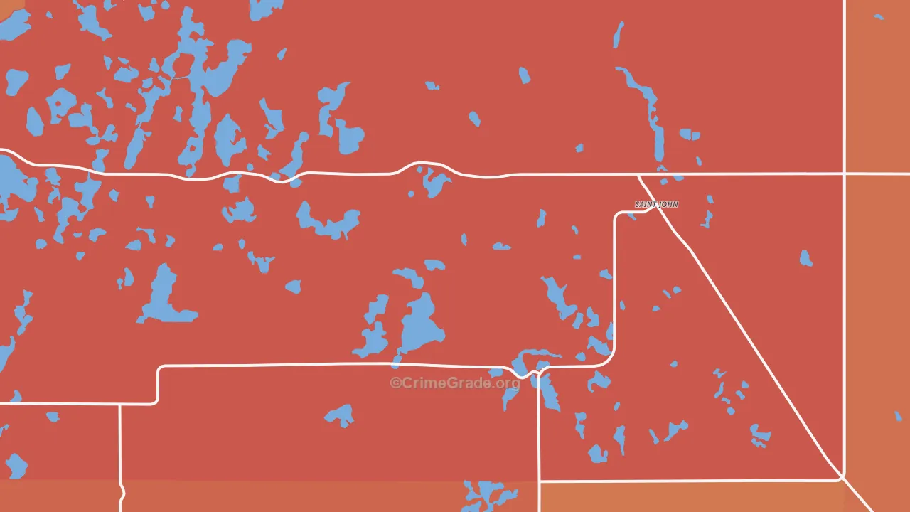 58369, ND Map of Vehicle Theft Rates
