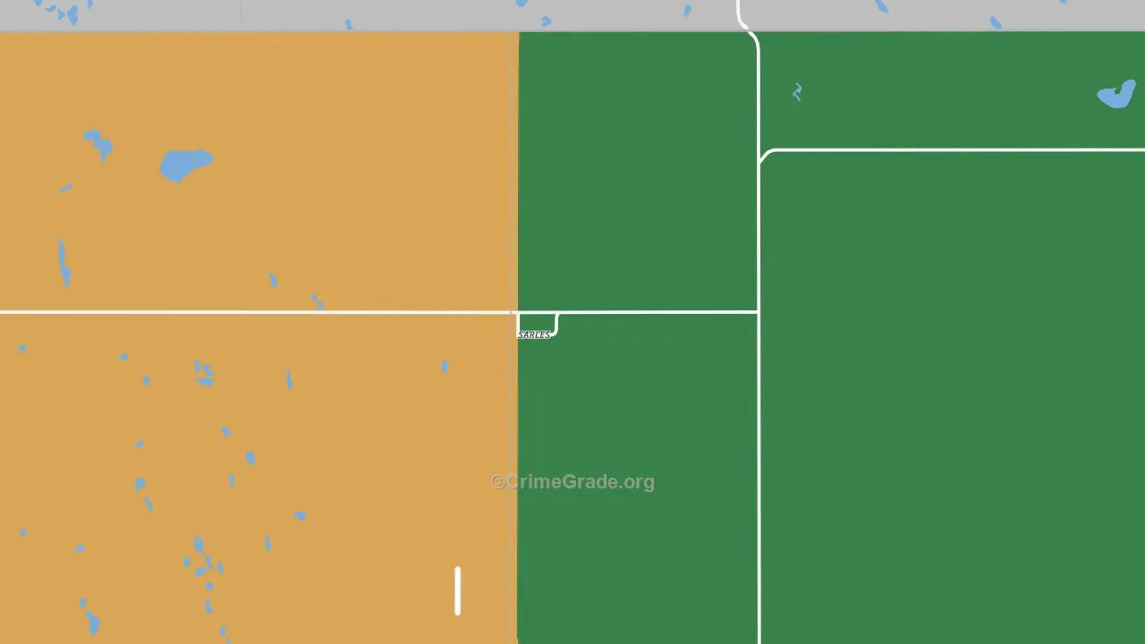 58372, ND Map of Vehicle Theft Rates