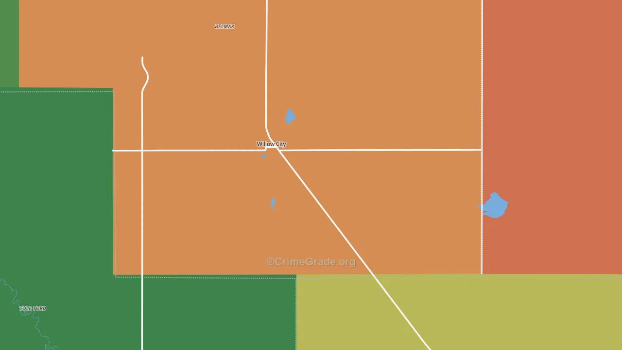 58384, ND Map of Vehicle Theft Rates