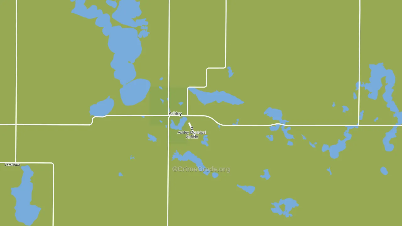 58413, ND Map of Vehicle Theft Rates