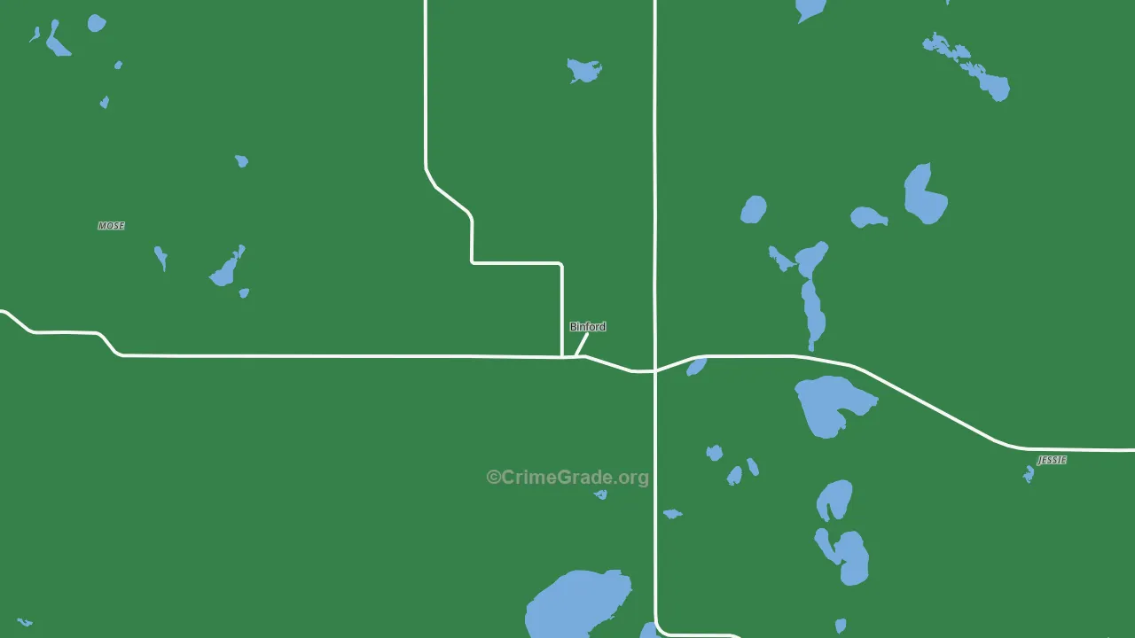 58416, ND Map of Vehicle Theft Rates