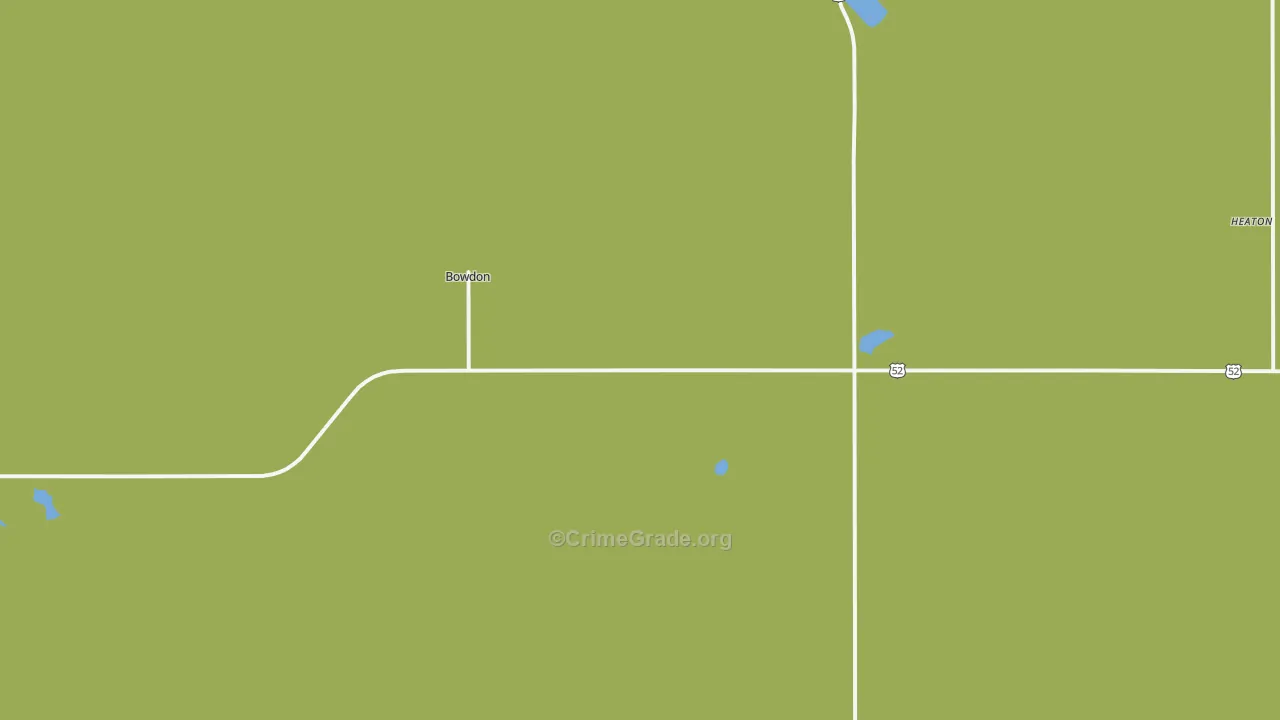 58418, ND Map of Vehicle Theft Rates