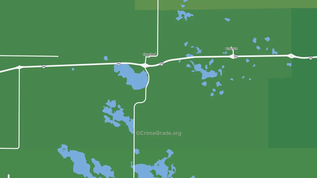 58424, ND Map of Vehicle Theft Rates