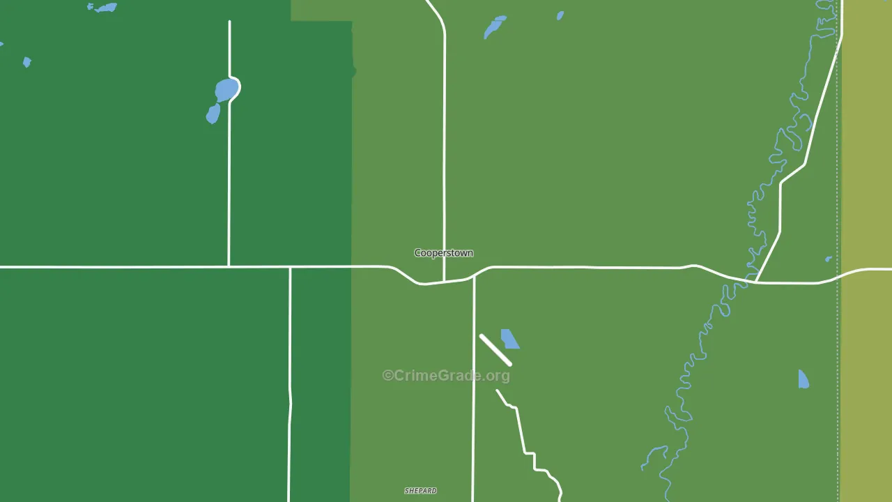 58425, ND Map of Vehicle Theft Rates