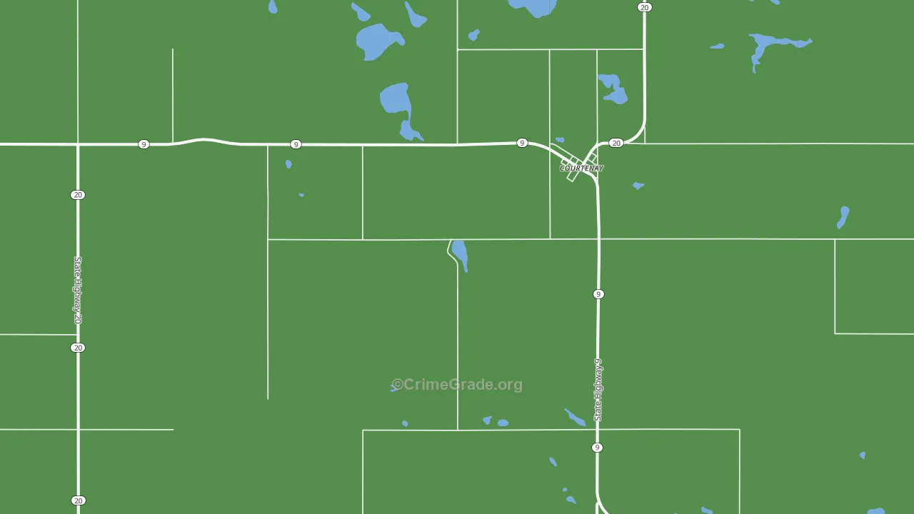 58426, ND Map of Vehicle Theft Rates