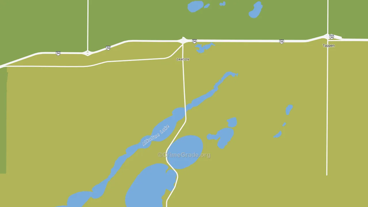 58428, ND Map of Vehicle Theft Rates