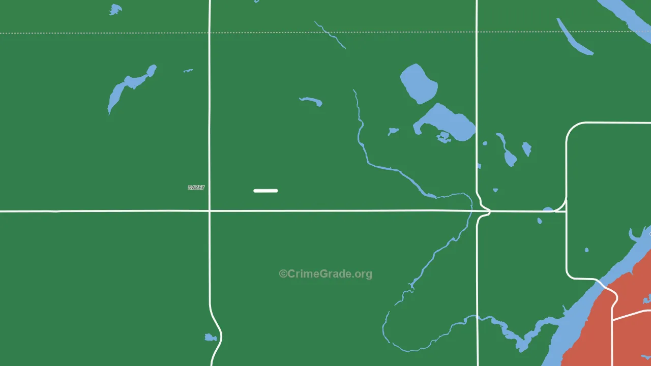 58429, ND Map of Vehicle Theft Rates