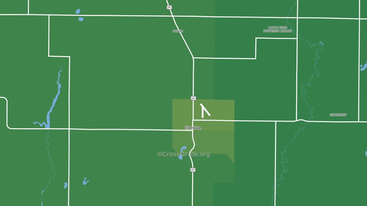 58436, ND Map of Vehicle Theft Rates
