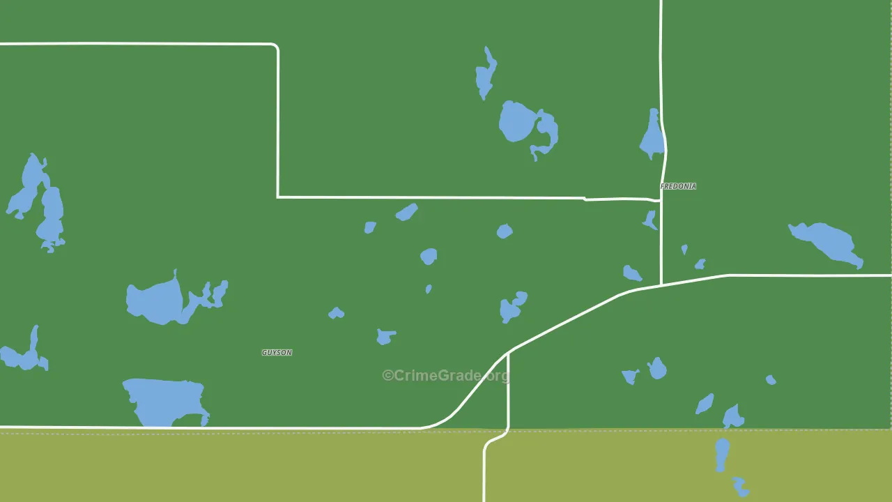 58440, ND Map of Vehicle Theft Rates
