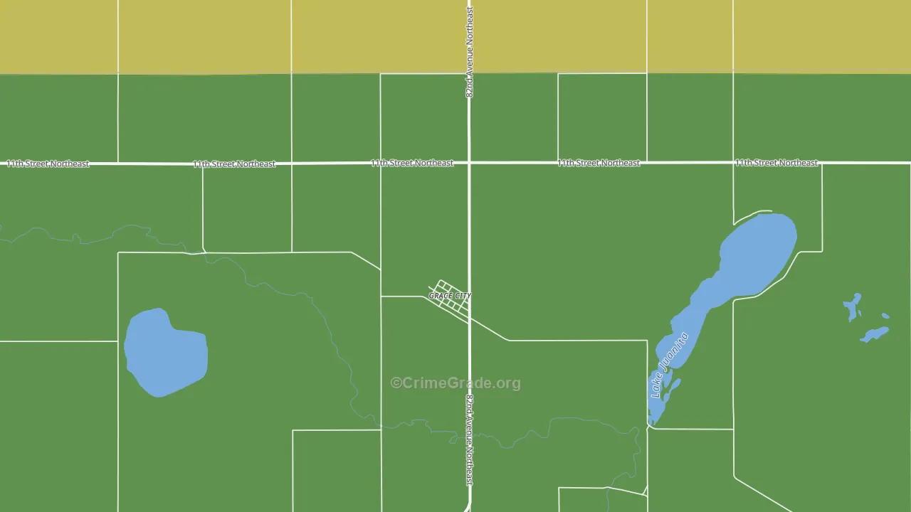 58445, ND Map of Vehicle Theft Rates