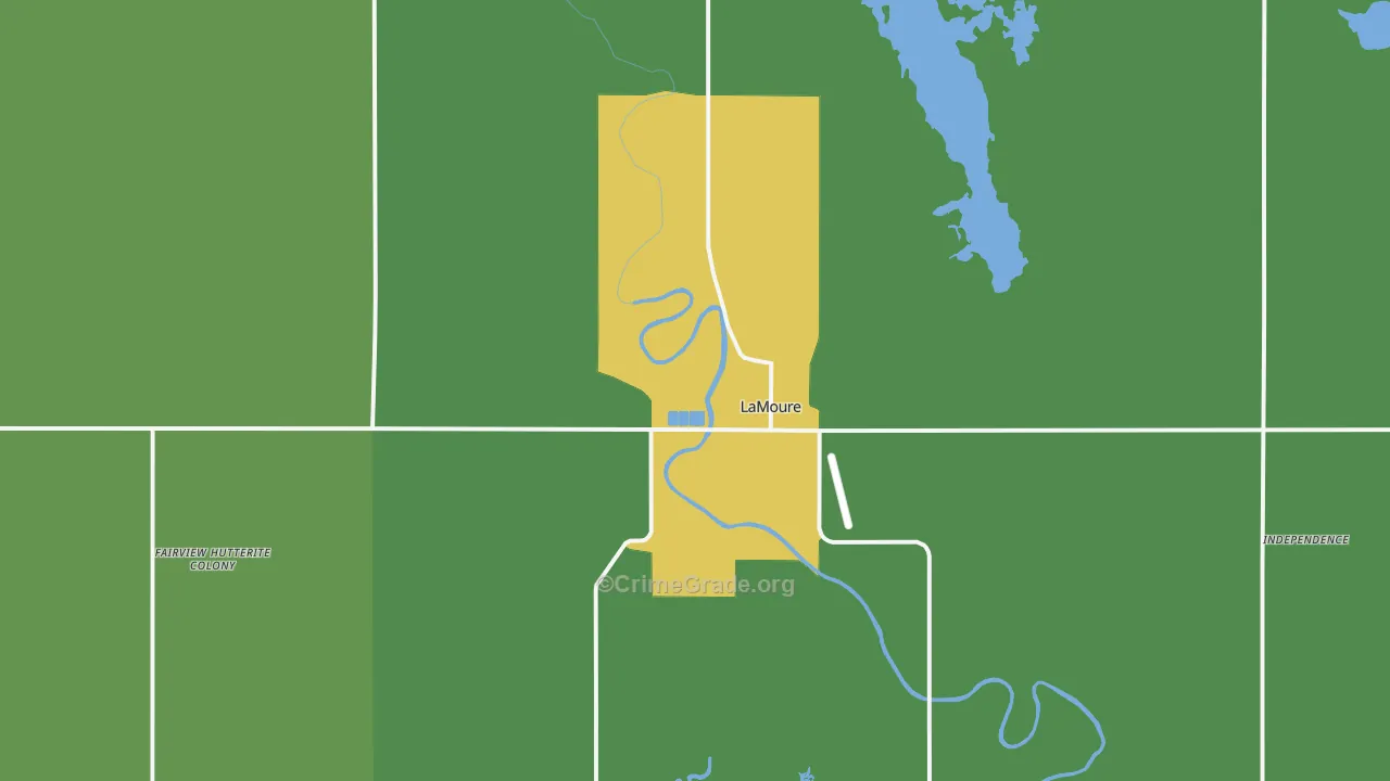 58458, ND Map of Vehicle Theft Rates
