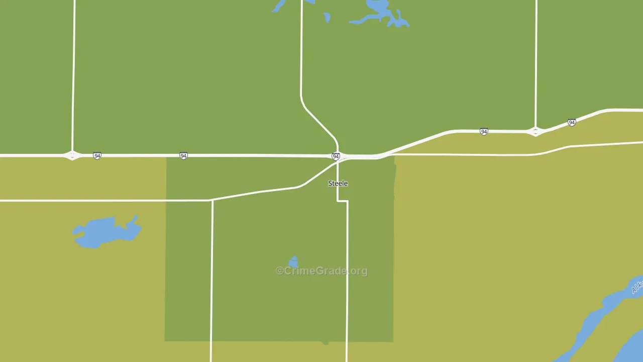 58482, ND Map of Vehicle Theft Rates
