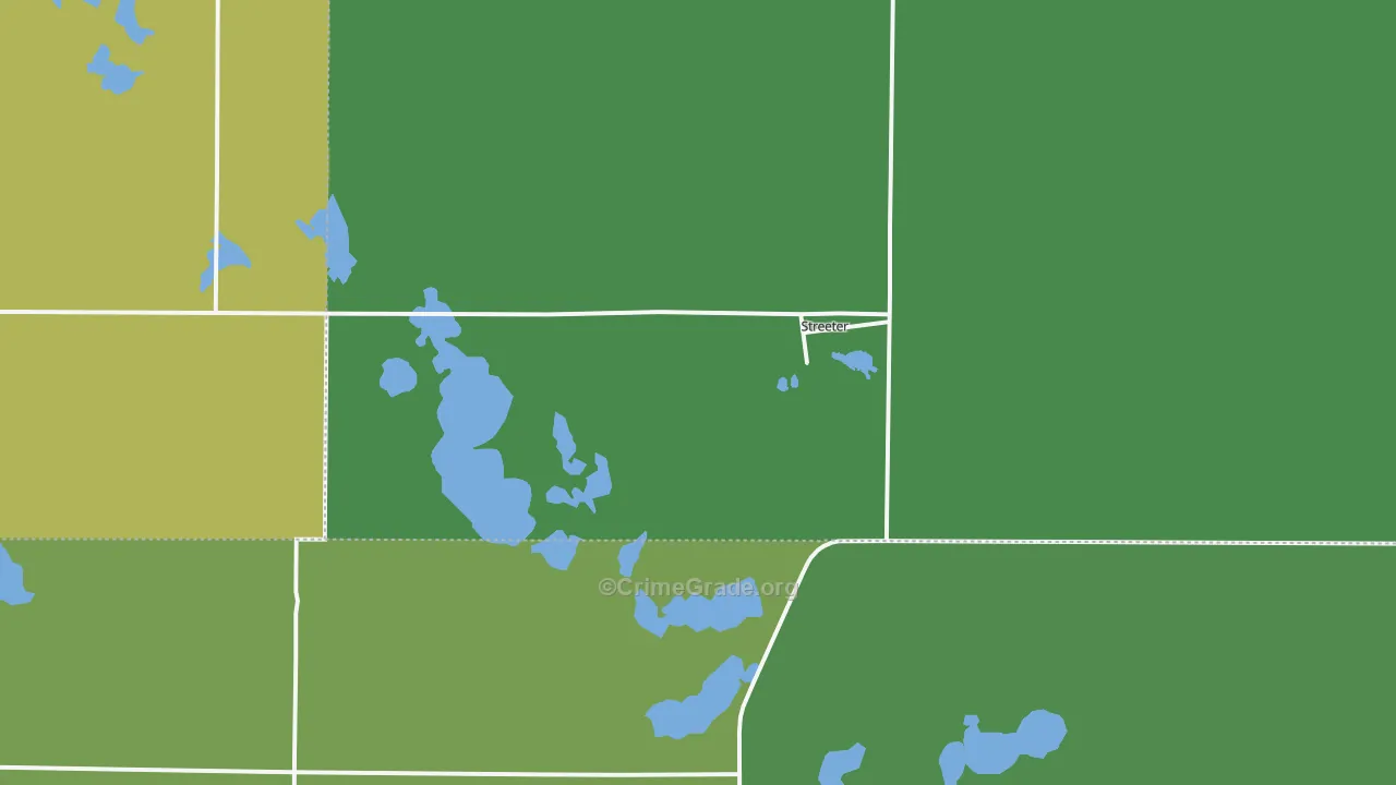 58483, ND Map of Vehicle Theft Rates