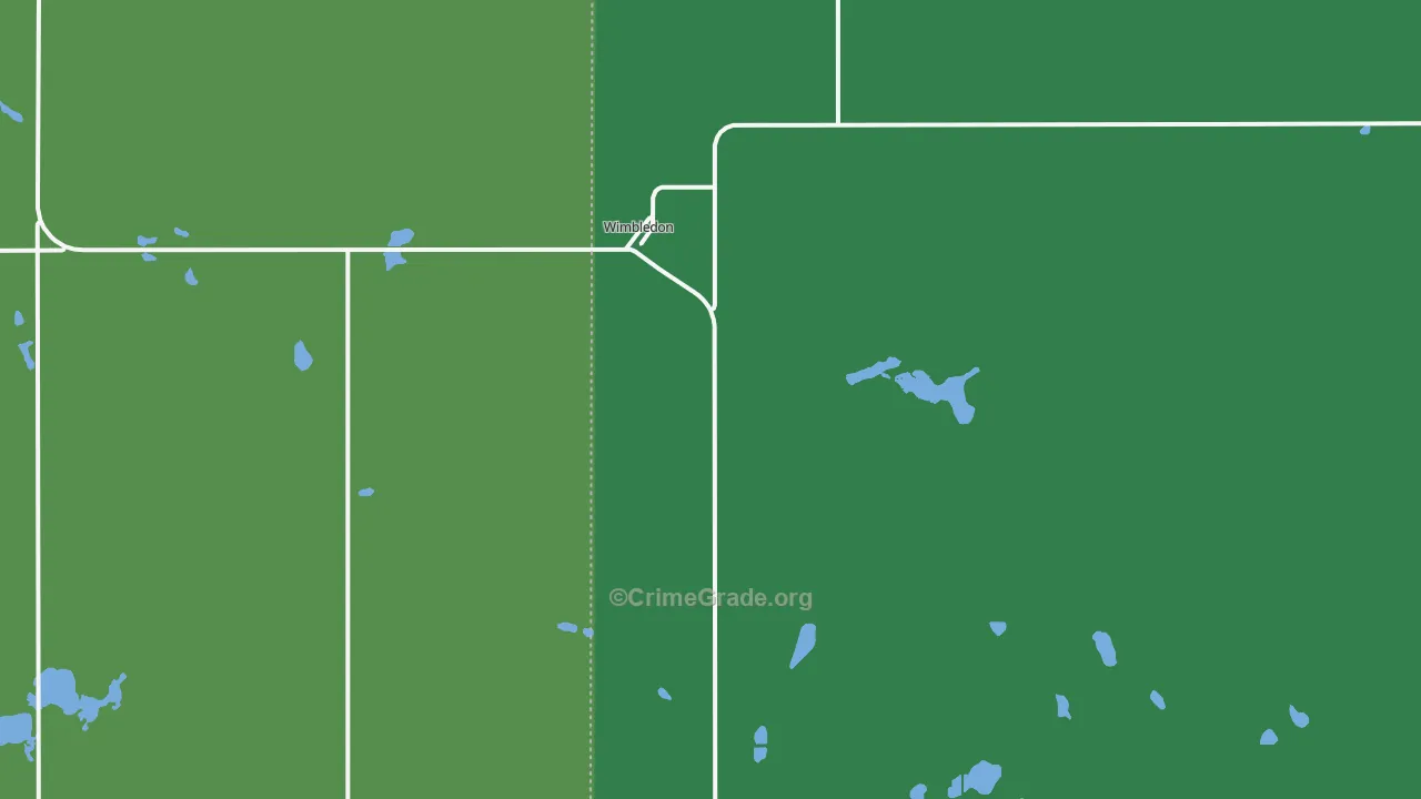 58492, ND Map of Vehicle Theft Rates