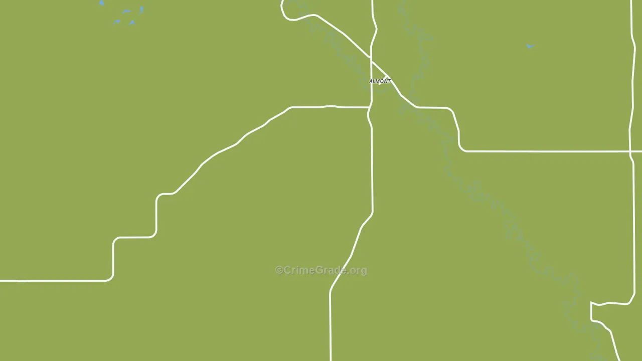 58520, ND Map of Vehicle Theft Rates