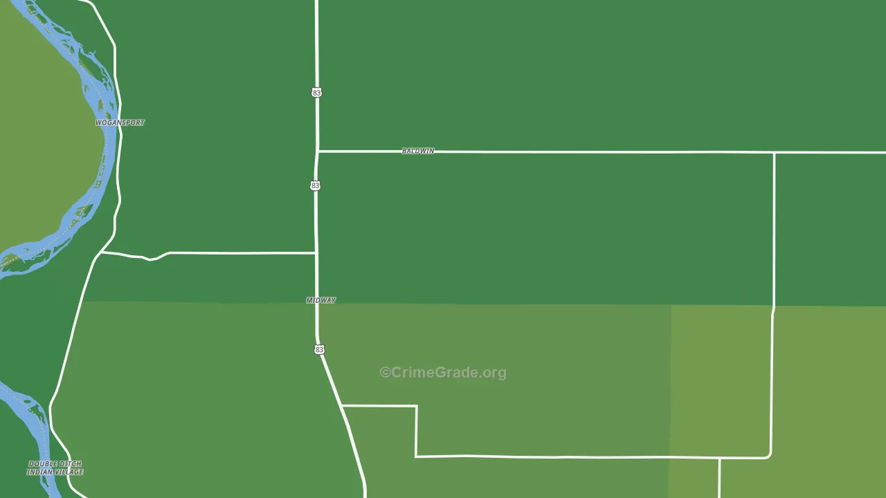 58521, ND Map of Vehicle Theft Rates