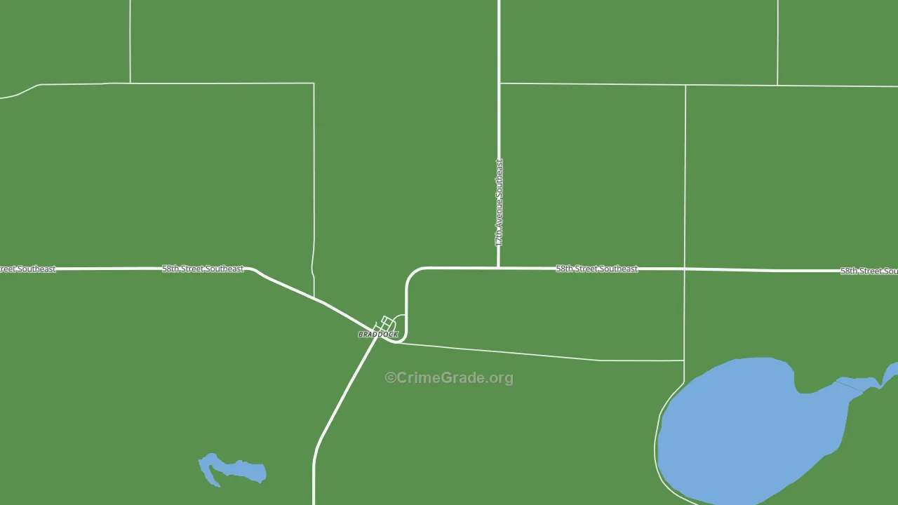 58524, ND Map of Vehicle Theft Rates