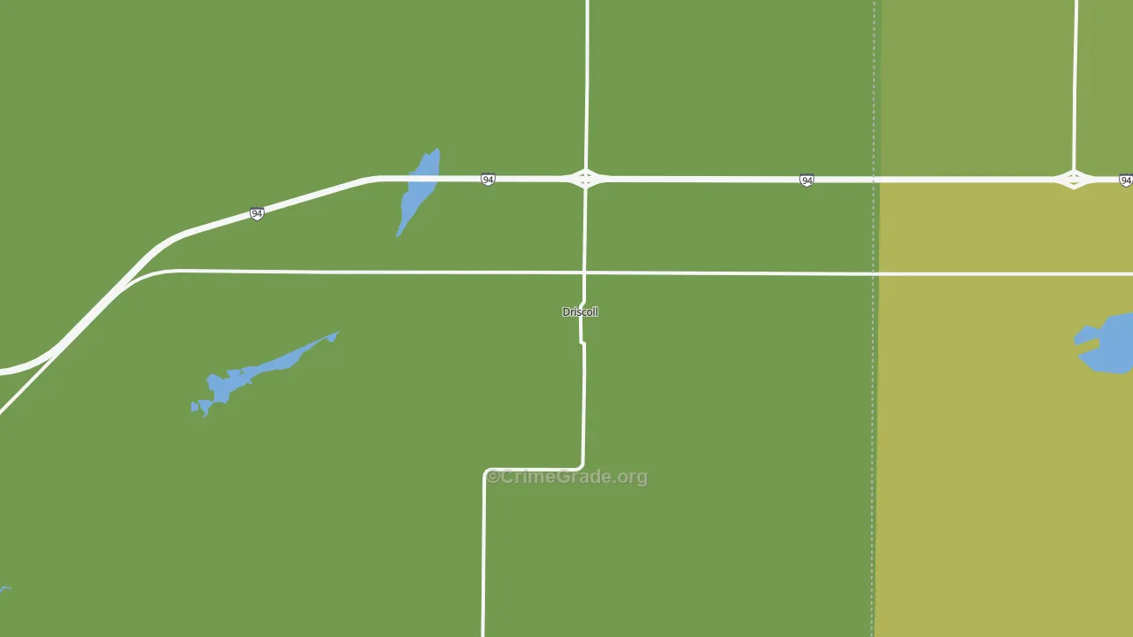 58532, ND Map of Vehicle Theft Rates