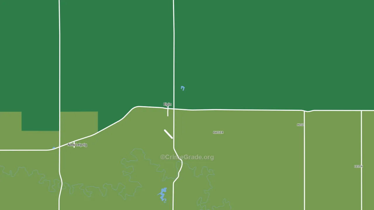58533, ND Map of Vehicle Theft Rates