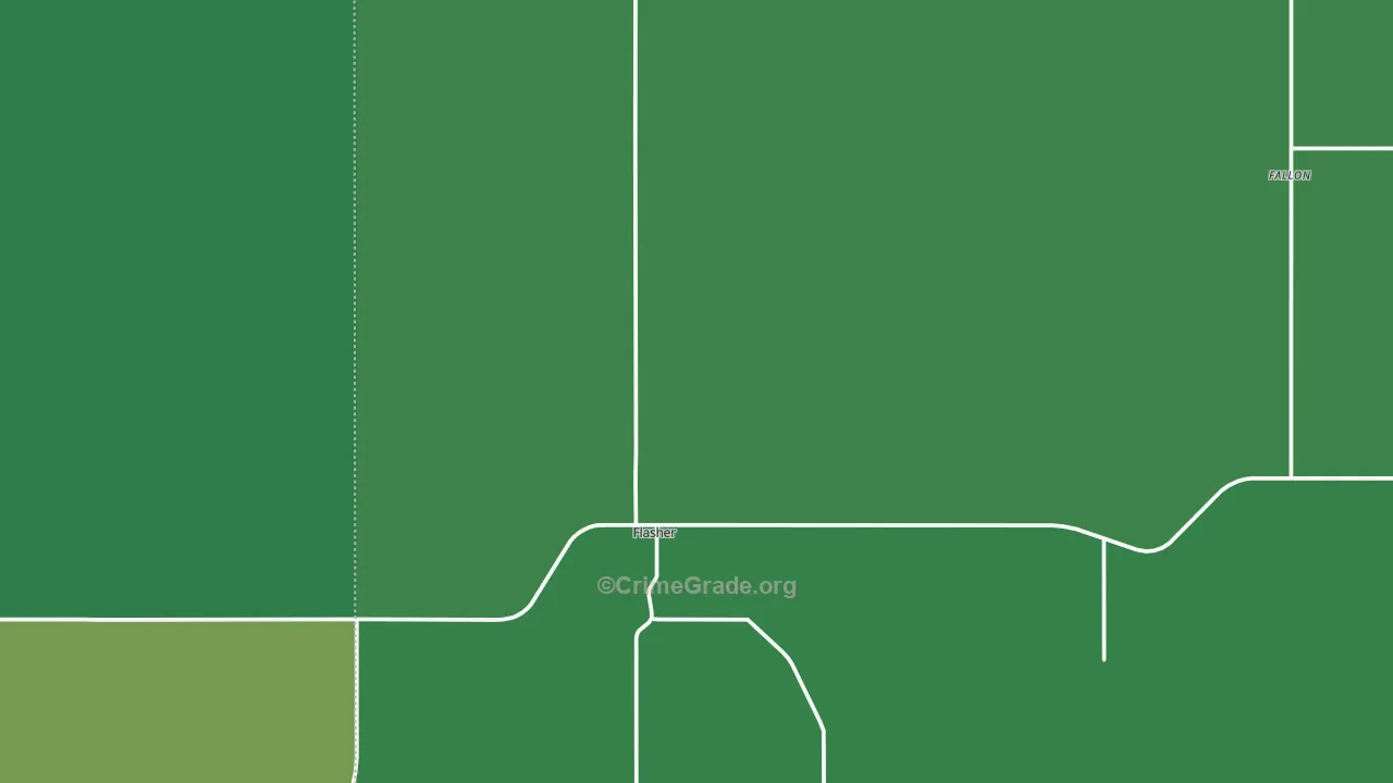 58535, ND Map of Vehicle Theft Rates