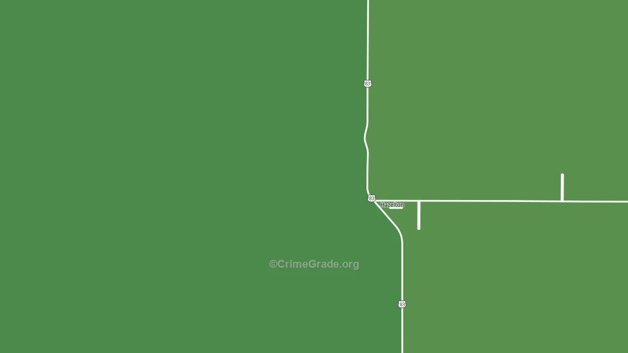 58544, ND Map of Vehicle Theft Rates