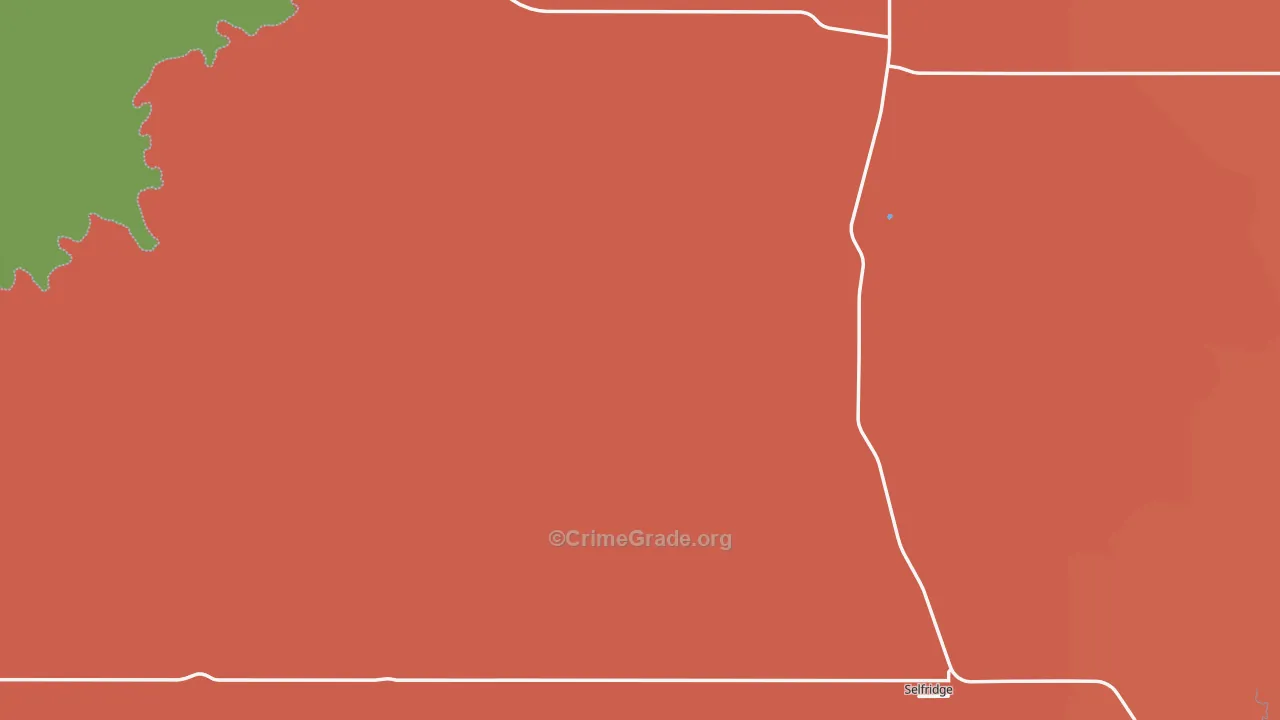 58568, ND Map of Vehicle Theft Rates