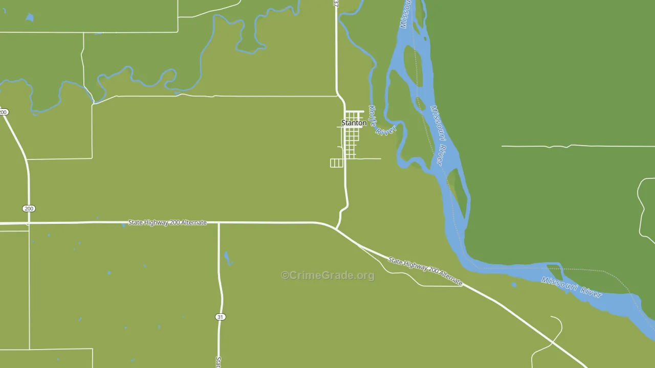 58571, ND Map of Vehicle Theft Rates