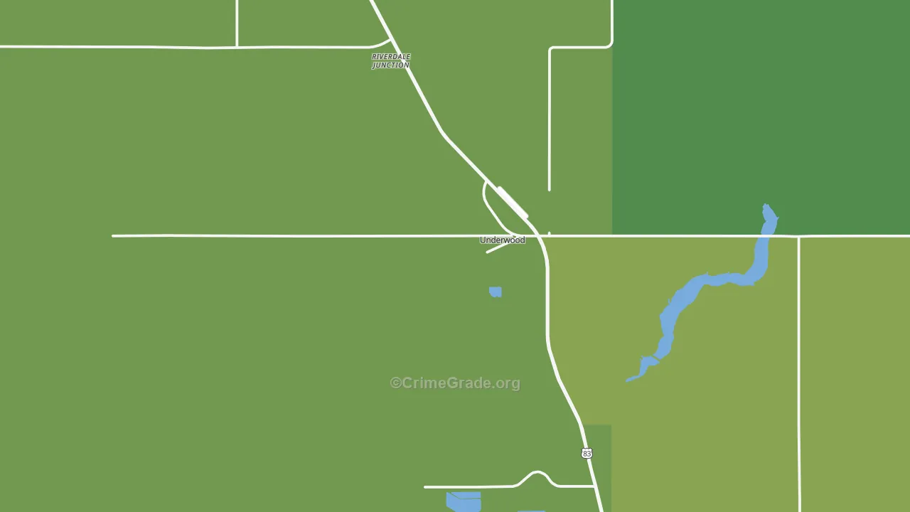 58576, ND Map of Vehicle Theft Rates