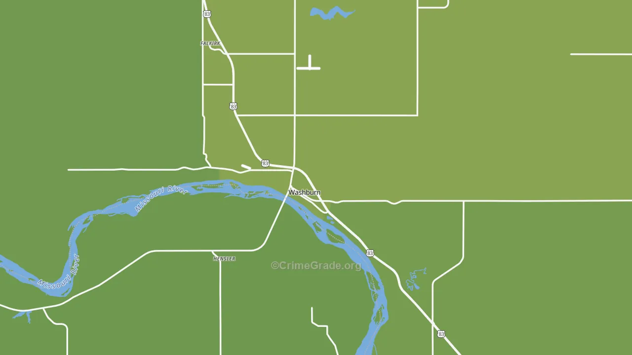 58577, ND Map of Vehicle Theft Rates