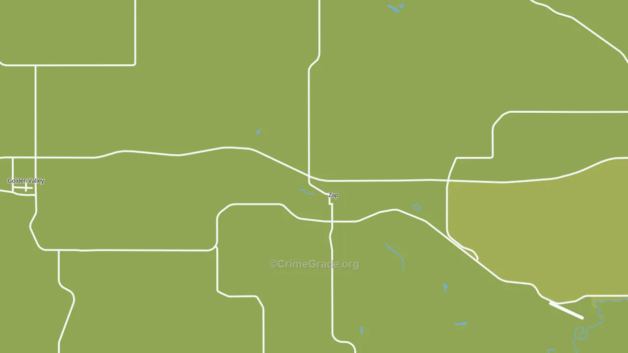 58580, ND Map of Vehicle Theft Rates