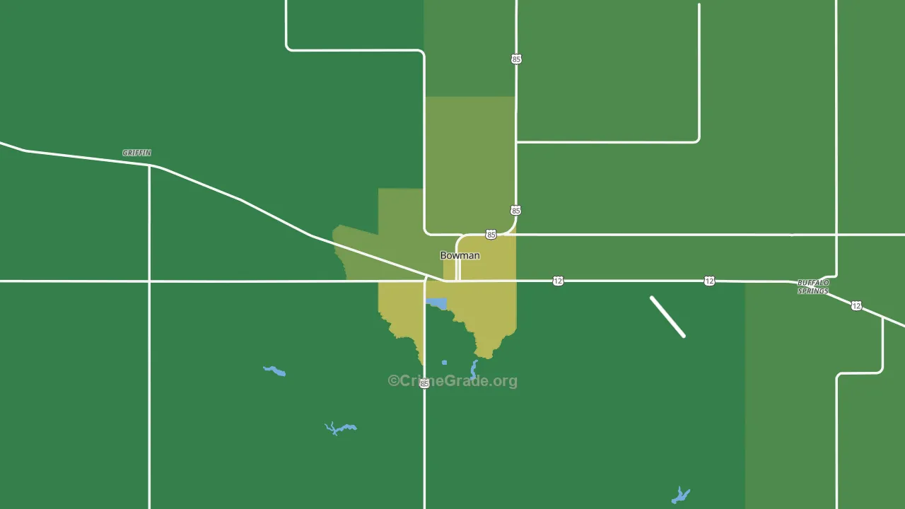 58623, ND Map of Vehicle Theft Rates