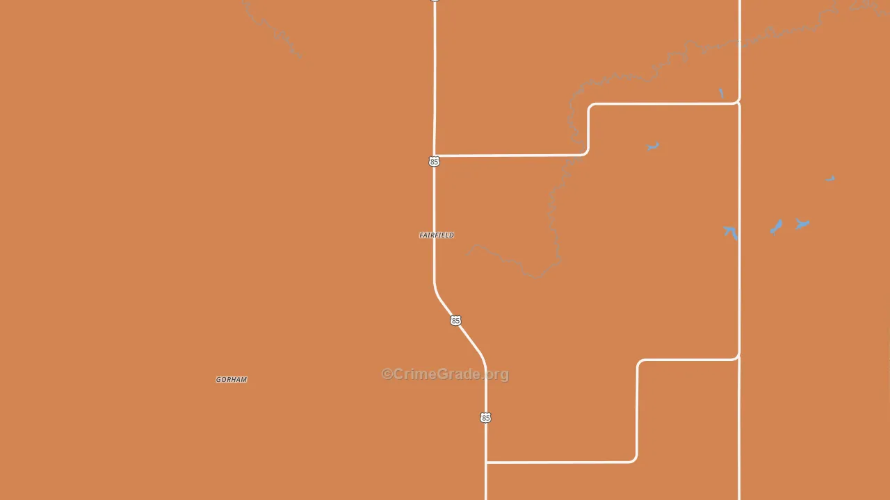 58627, ND Map of Vehicle Theft Rates