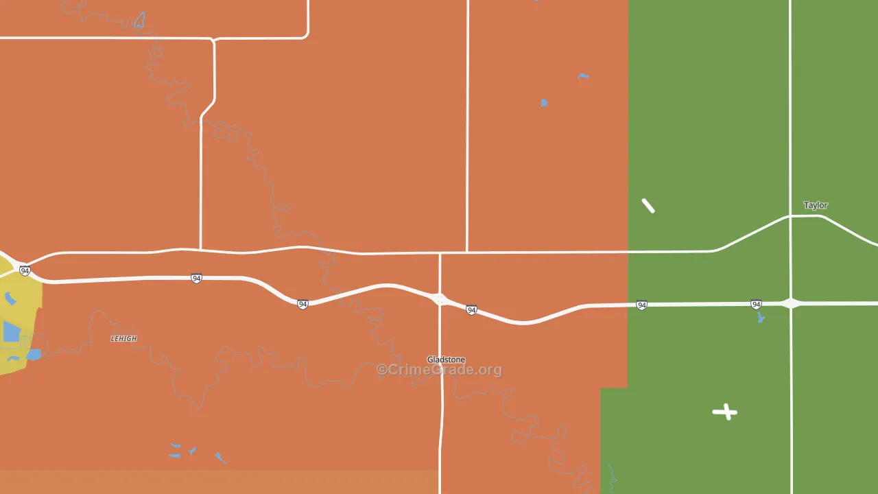 58630, ND Map of Vehicle Theft Rates