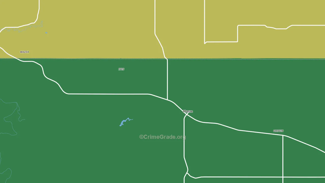 58651, ND Map of Vehicle Theft Rates