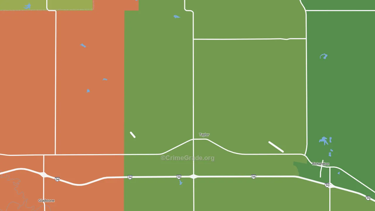 58656, ND Map of Vehicle Theft Rates