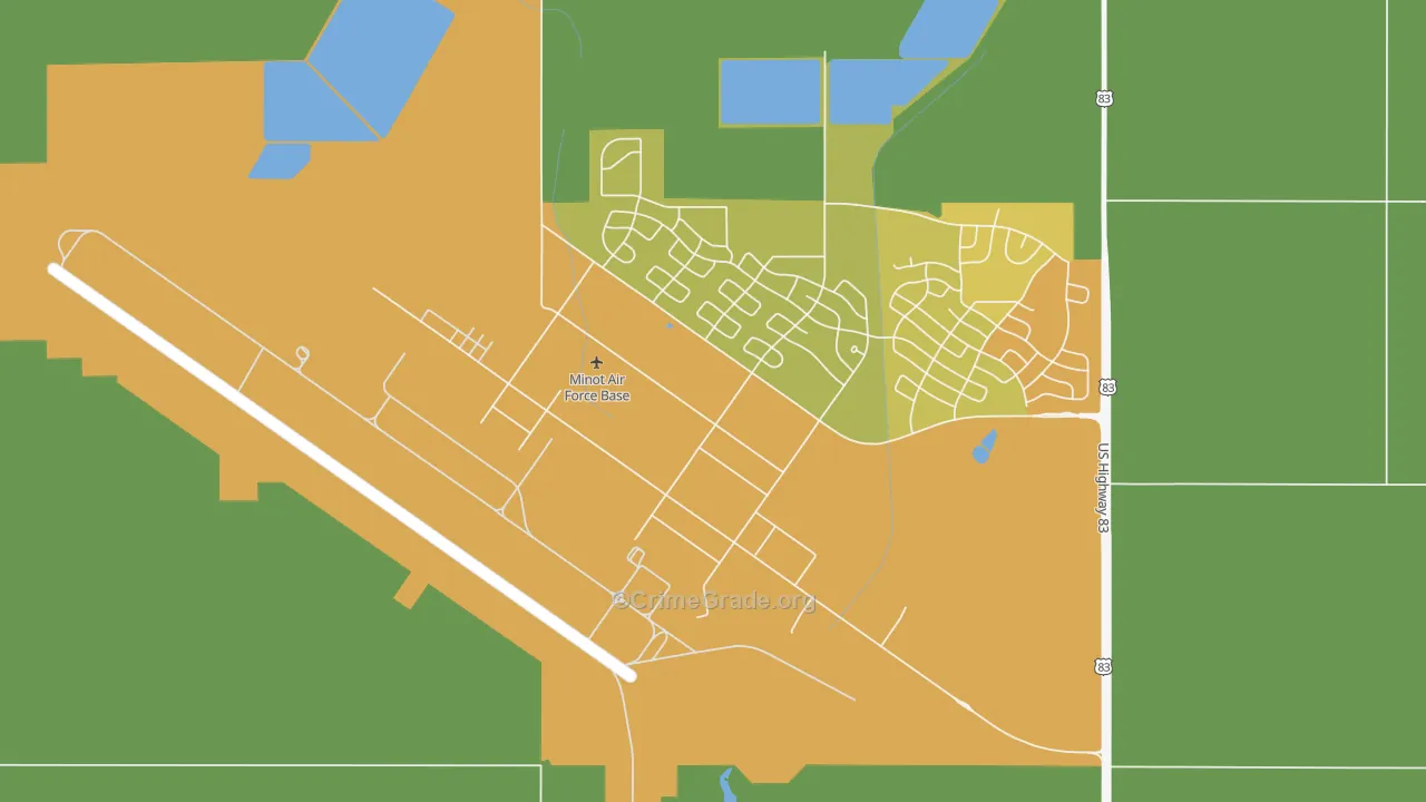 58705, ND Map of Vehicle Theft Rates