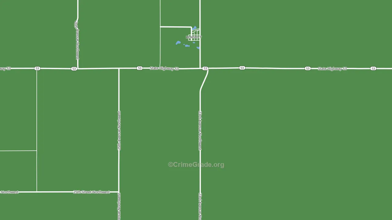 58716, ND Map of Vehicle Theft Rates