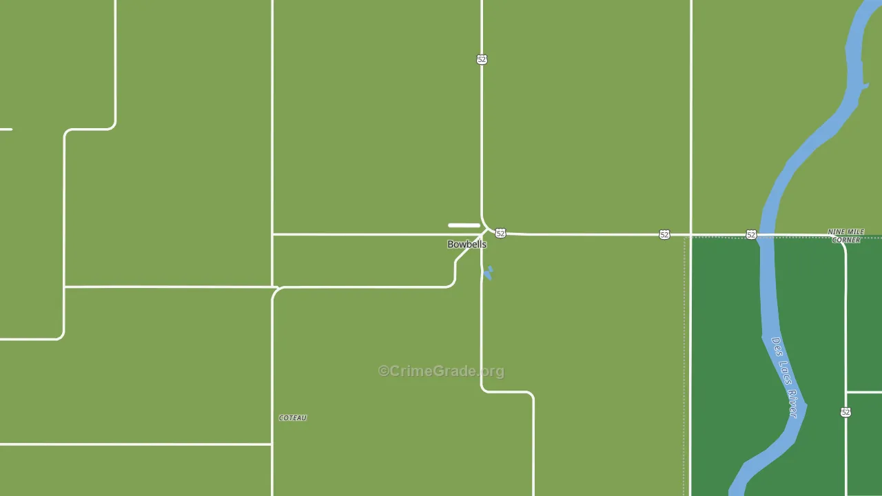 58721, ND Map of Vehicle Theft Rates