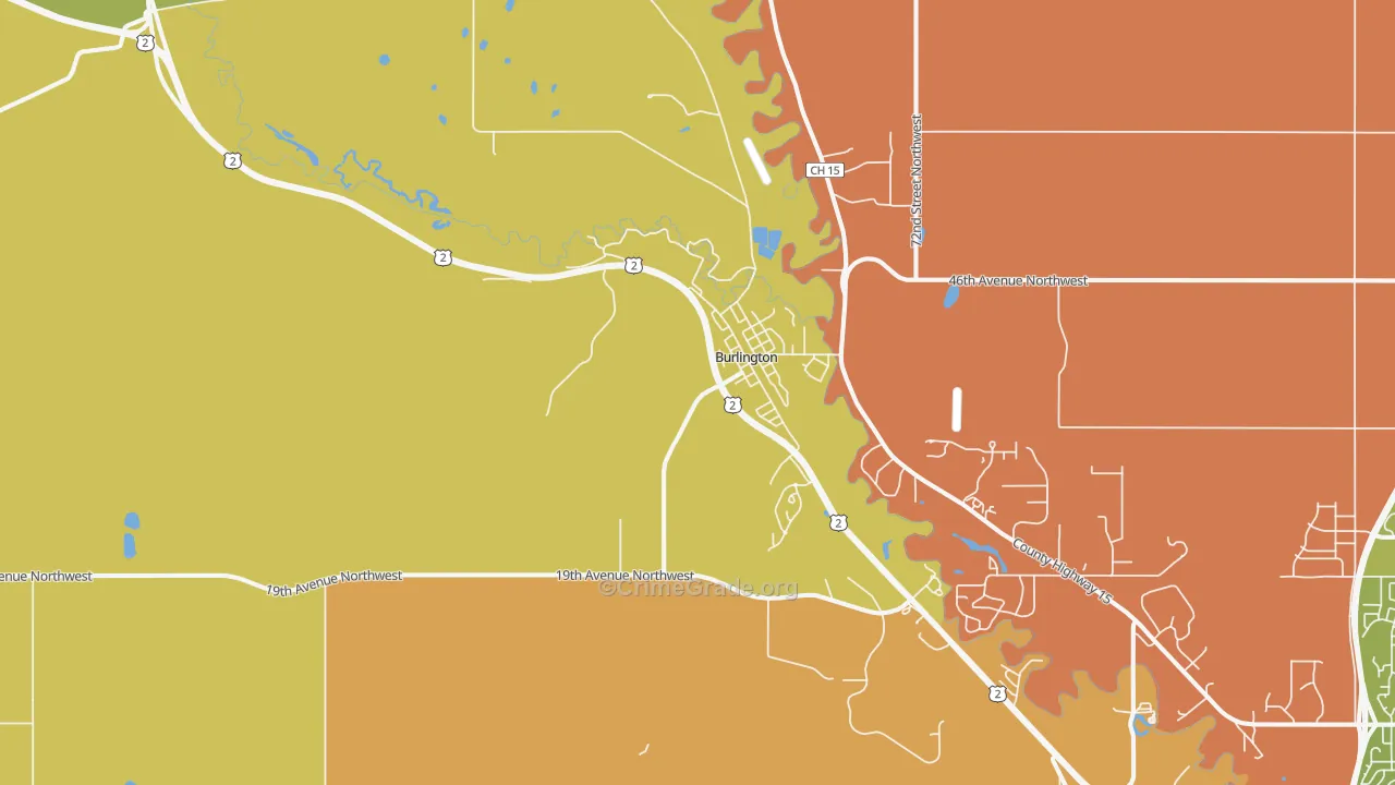 58722, ND Map of Vehicle Theft Rates