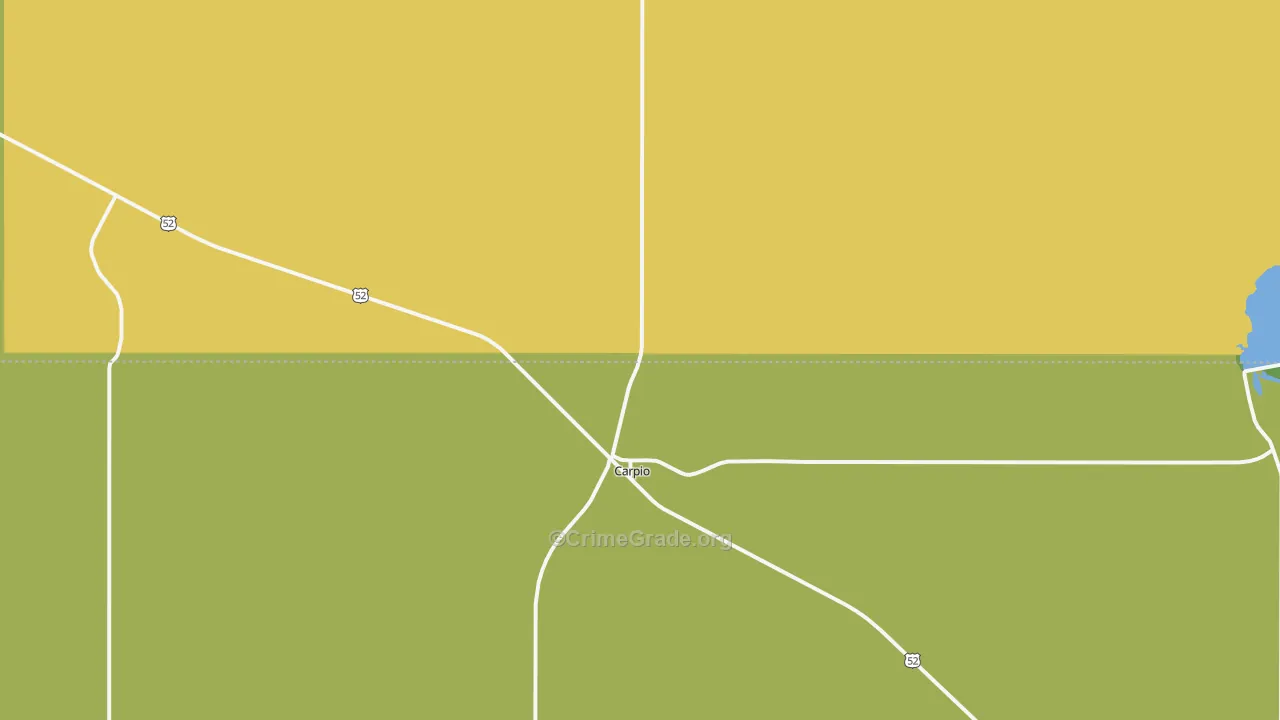 58725, ND Map of Vehicle Theft Rates