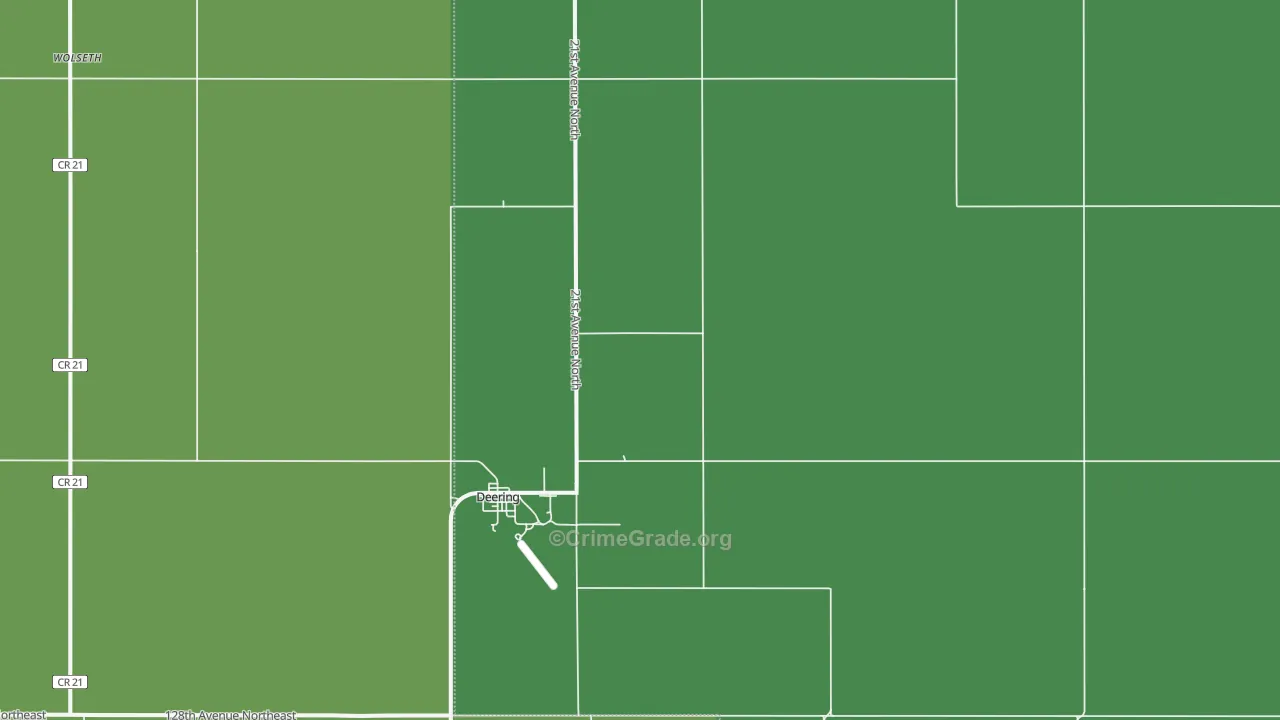 58731, ND Map of Vehicle Theft Rates