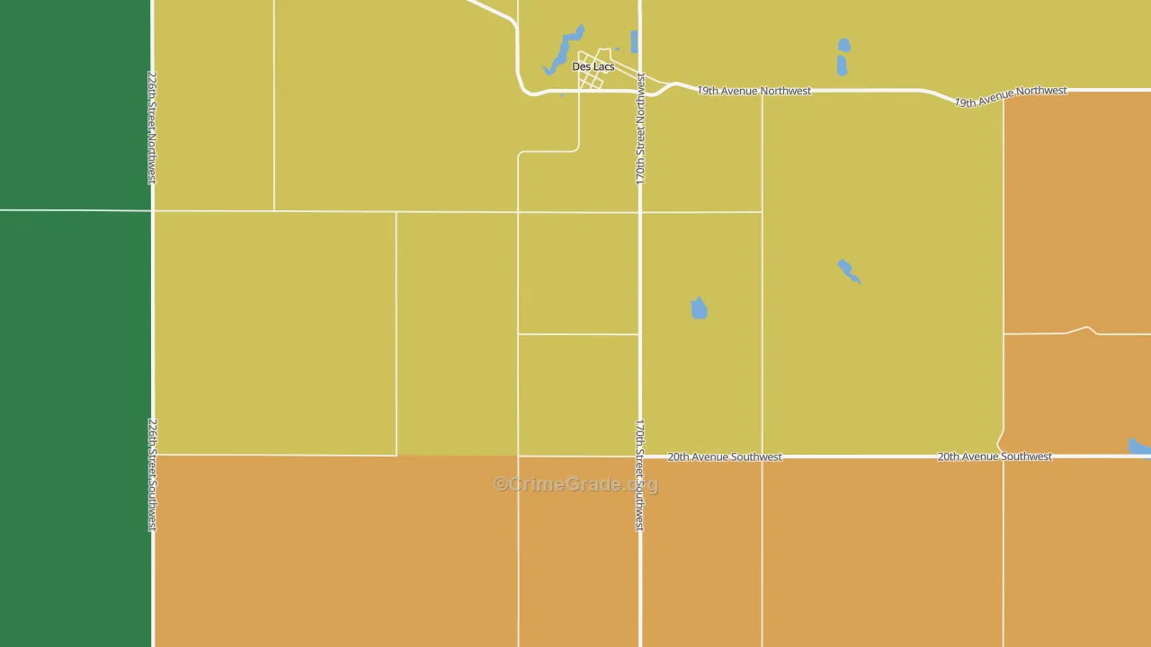 58733, ND Map of Vehicle Theft Rates