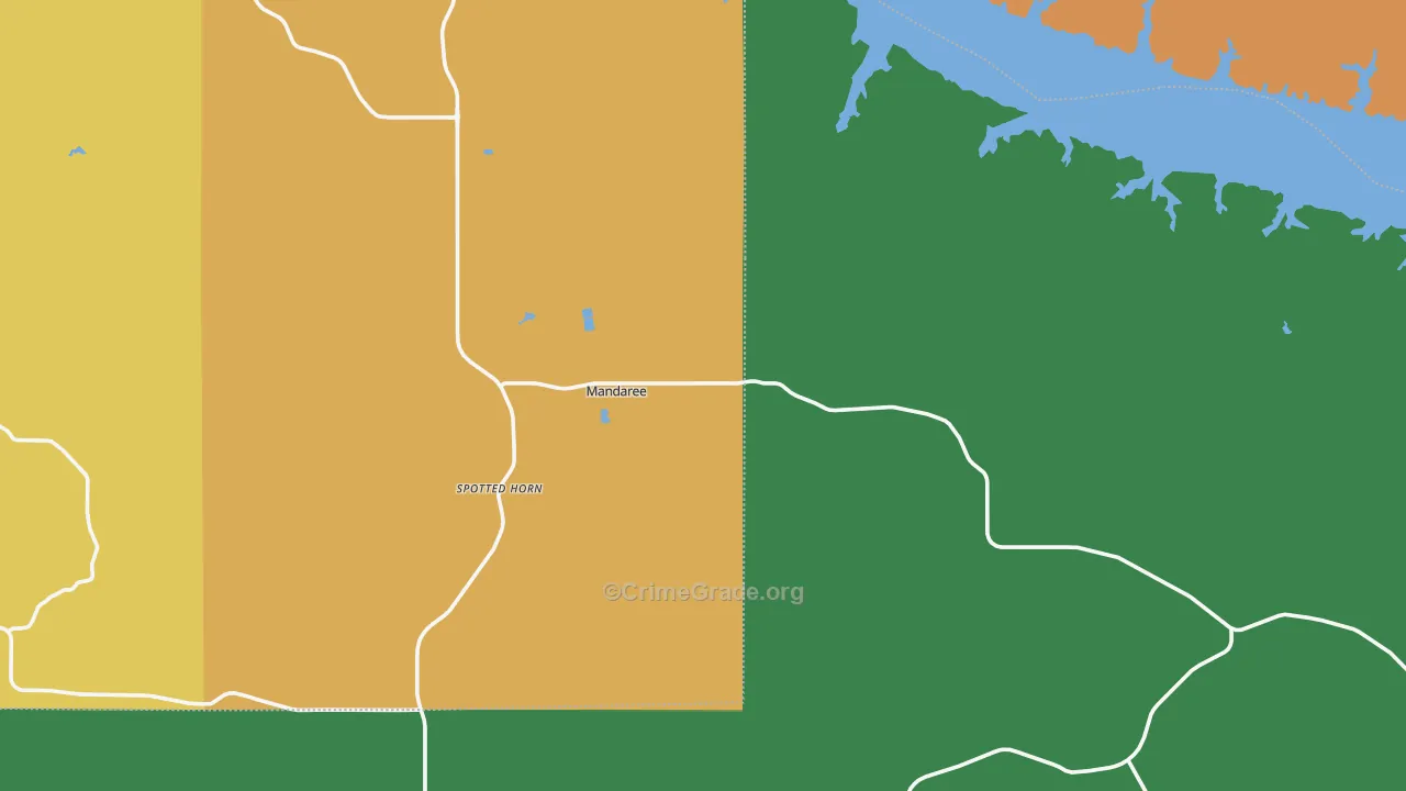 58757, ND Map of Vehicle Theft Rates