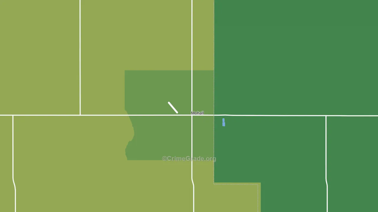 58761, ND Map of Vehicle Theft Rates