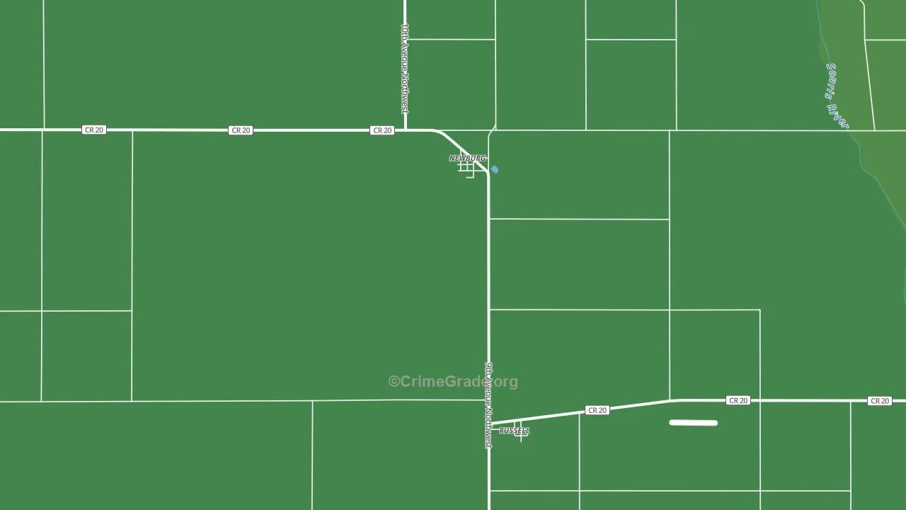 58762, ND Map of Vehicle Theft Rates