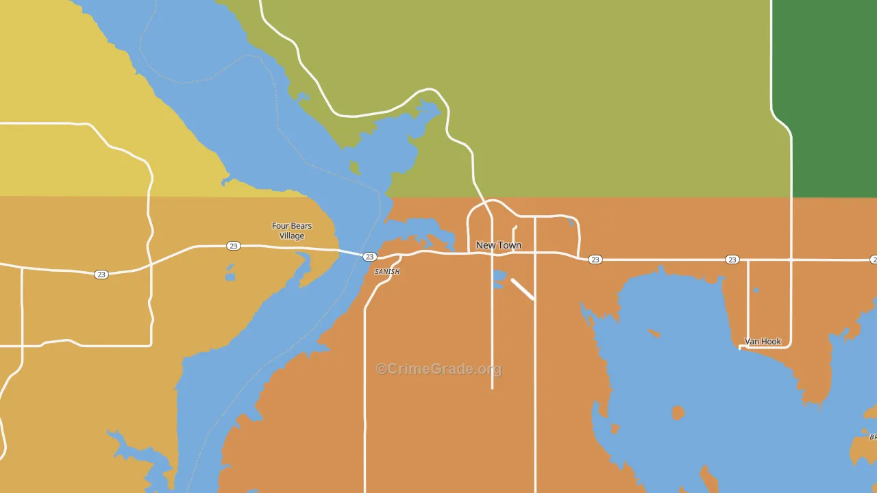 58763, ND Map of Vehicle Theft Rates