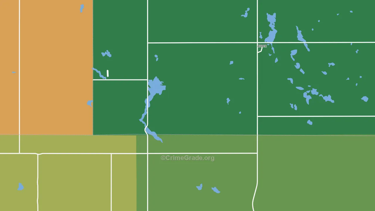58779, ND Map of Vehicle Theft Rates